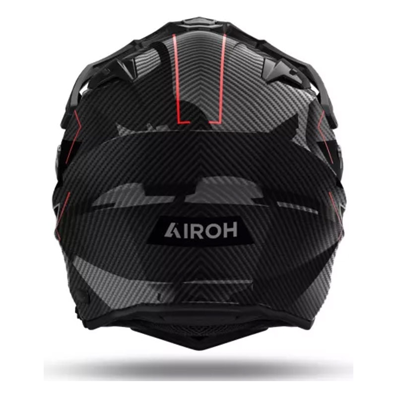 Airoh Commander 2 Carbon Stilīga melni sarkana enduro ķivere