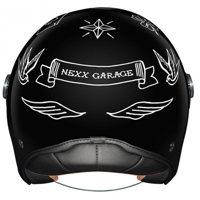 Atvērt ķivere Nexx X.G30 Tattoo melnā un baltā krāsā izpārdošana