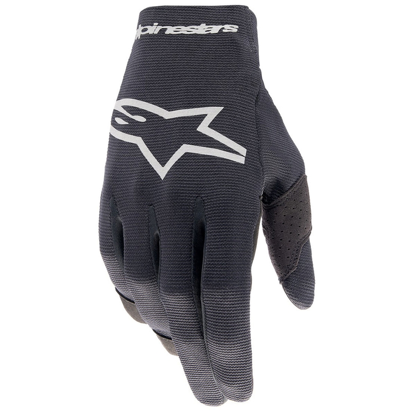 Alpinestars Radar bērnu motokrosa cimdi melni un sudraba krāsā