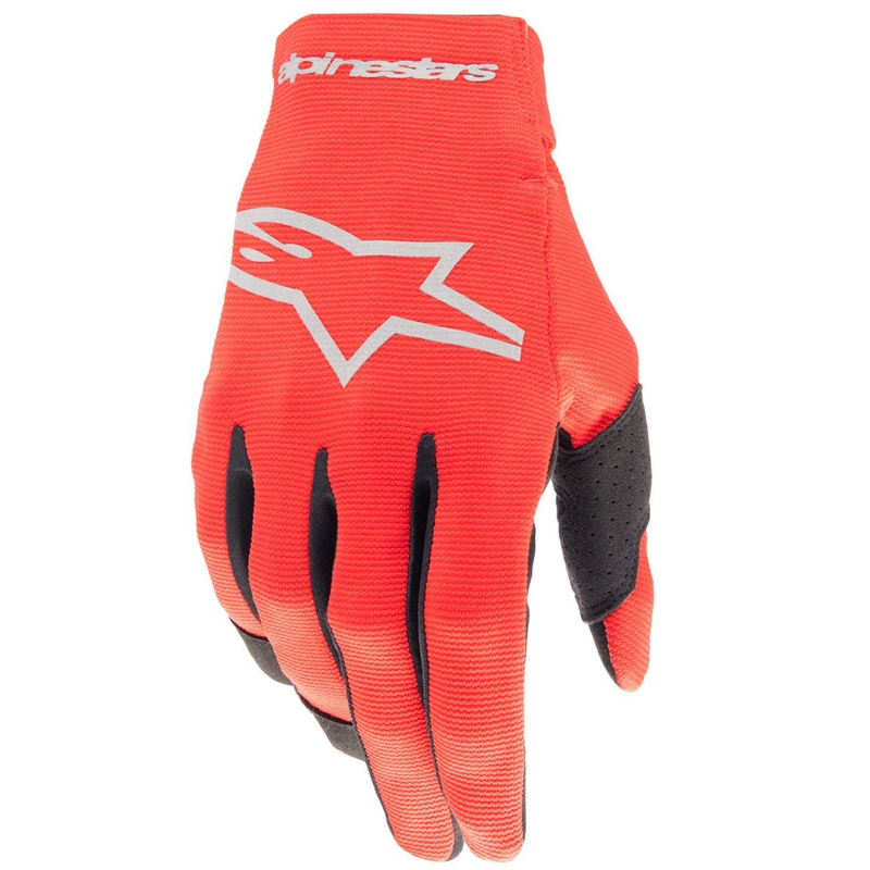 Alpinestars Radar bērnu motokrosa cimdi sarkanā un sudraba krāsā