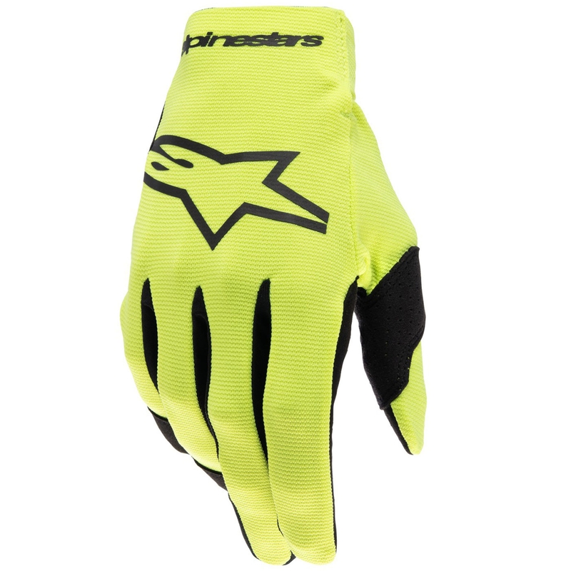 Bērnu motokrosa cimdi Alpinestars Radar fluo dzelteni melni