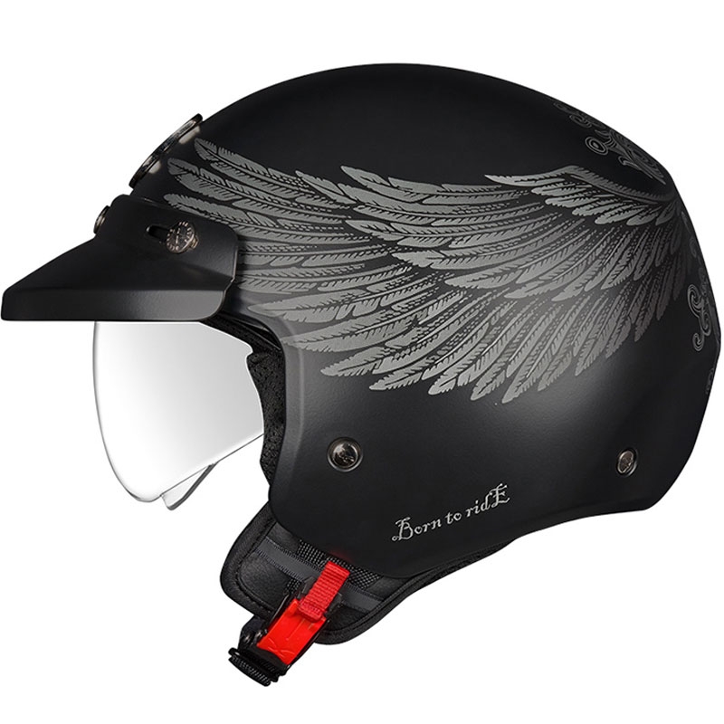 Atvērtā motociklu ķivere NEXX Y.10 EAGLE RIDER melns-pelēks izpārdošana