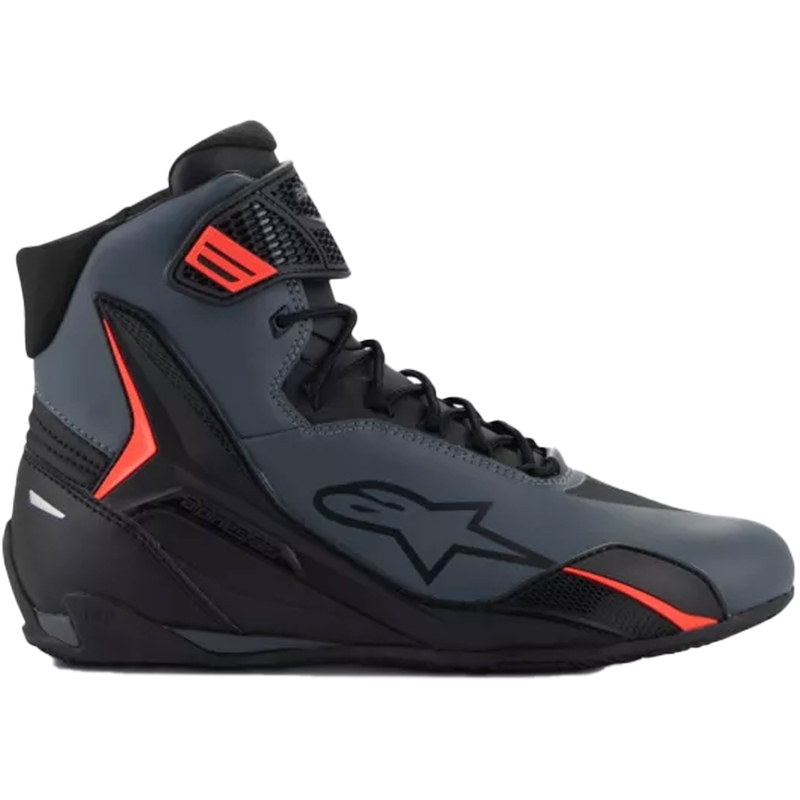 Alpinestars Faster-4 black-grey-fluo red motocikla zābaki