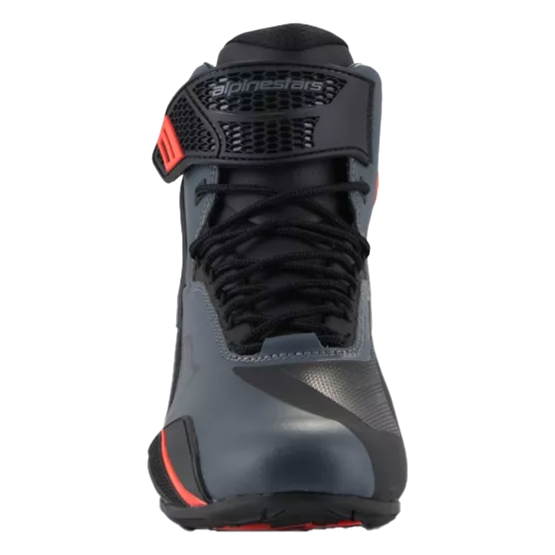 Alpinestars Faster-4 black-grey-fluo red motocikla zābaki