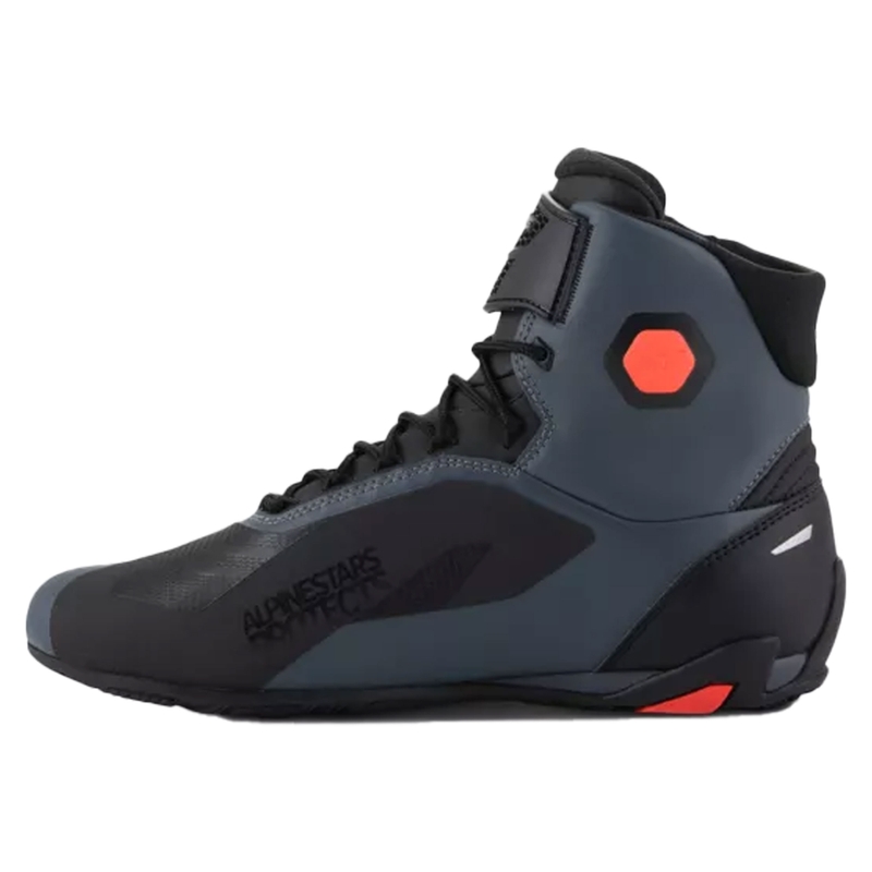 Alpinestars Faster-4 black-grey-fluo red motocikla zābaki