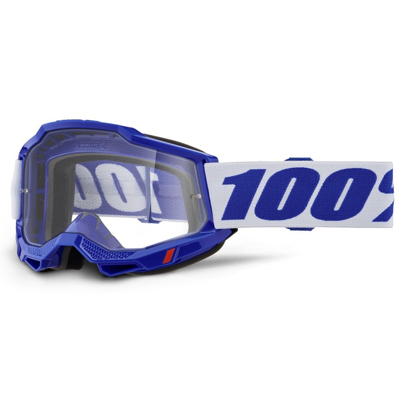 Motokrosa brilles 100% ACCURI 2 zilas ar caurspīdīgu pleksi