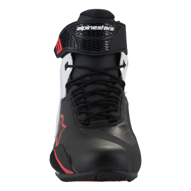 Alpinestars Faster-4 melni, balti un sarkani motocikla zābaki