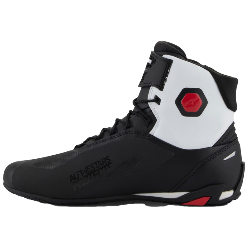 Alpinestars Faster-4 melni, balti un sarkani motocikla zābaki