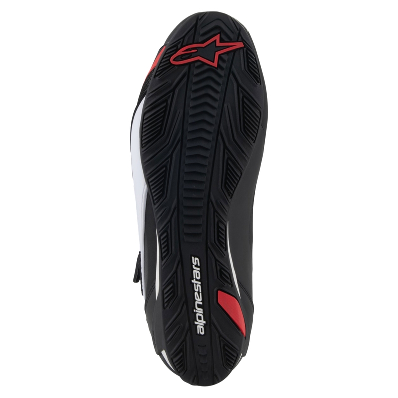 Alpinestars Faster-4 melni, balti un sarkani motocikla zābaki