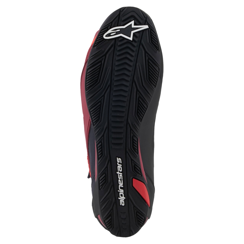 Alpinestars Faster-4 melni-balti-tumši sarkani motocikla zābaki