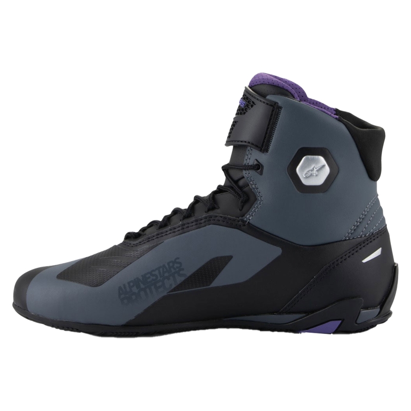 Sieviešu Alpinestars Stella Faster-4 Black-Grey-Purple motociklu zābaki