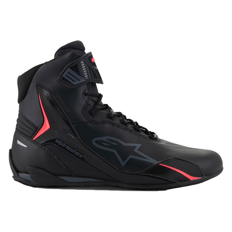 Alpinestars Stella Faster-4 sieviešu melni un rozā motociklu zābaki