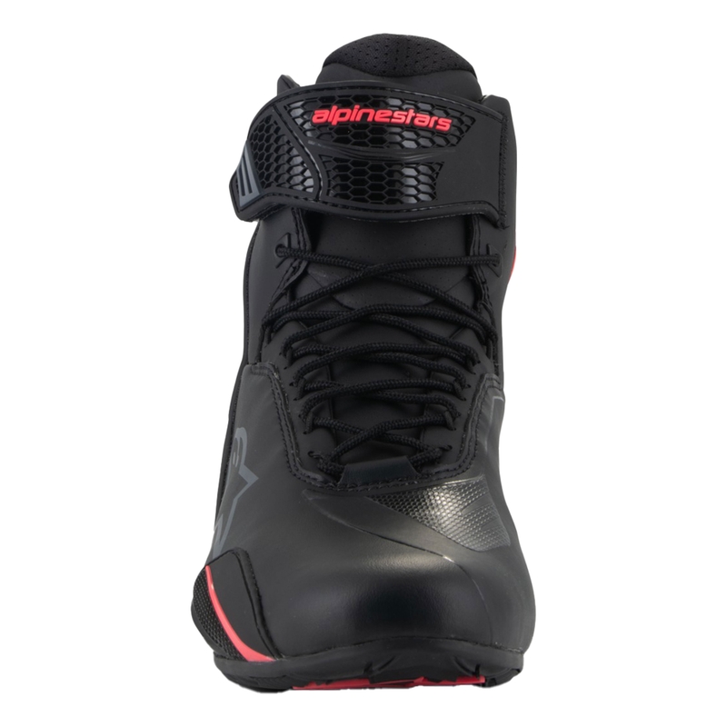 Alpinestars Stella Faster-4 sieviešu melni un rozā motociklu zābaki