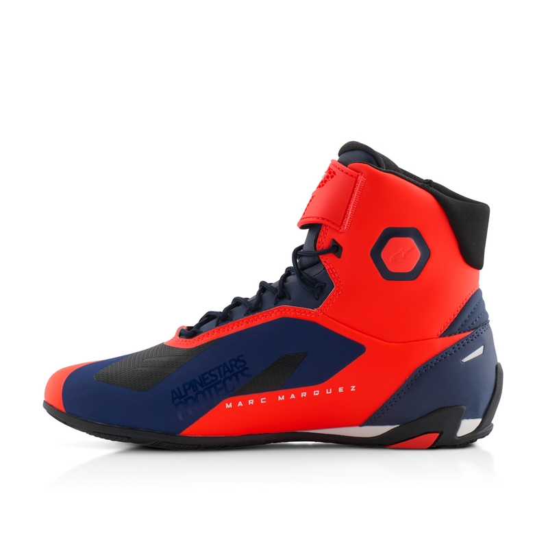 Alpinestars Faster-4 collection MM93 fluo sarkani-zili-balti motocikla zābaki