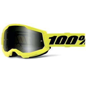 Motokrosa brilles 100% ACCURI 2 Smilšu dzeltenas ar dubulto dūmu pleksi