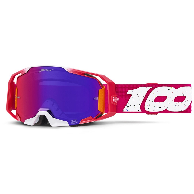 Motokrosa brilles 100% Armatic Jett Lawrence LE rozā-zilas