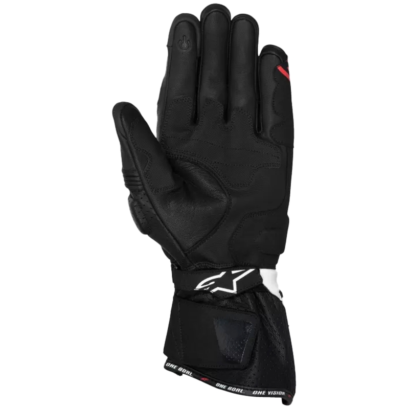 Alpinestars SP-3 melni-balti-fluo sarkani motocikla cimdi