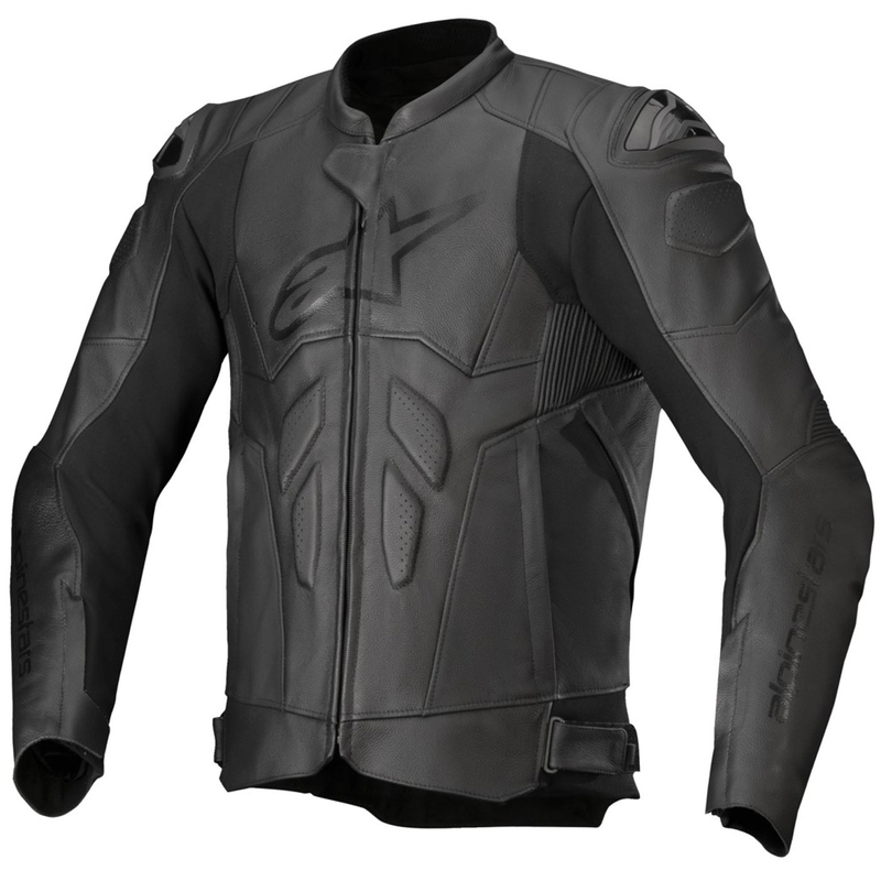 Alpinestars Dusk Black ādas motocikla jaka