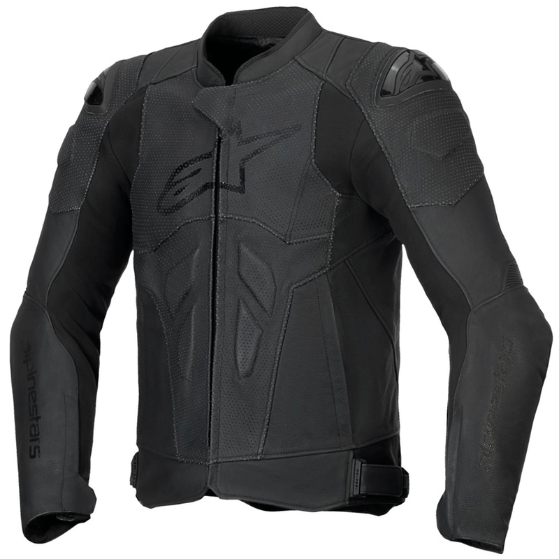 Alpinestars Dusk Airflow Black Ādas motocikla jaka