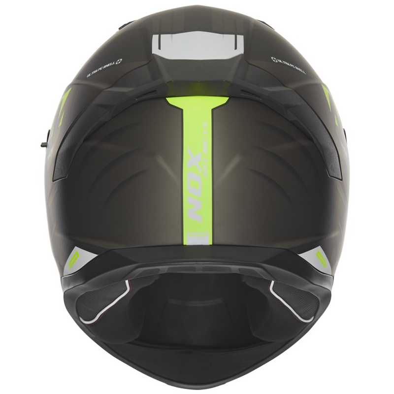 Integrālā motocikla ķivere NOX N401 Crower matēta melna-fluo dzeltena