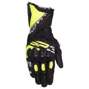 Alpinestars SP-3 melni-fluo dzelteni-balti motocikla cimdi