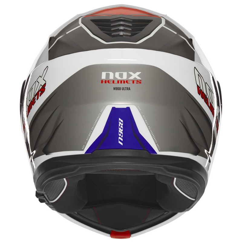 NOX N968 Ultra balta-pelēka motocikla ķivere