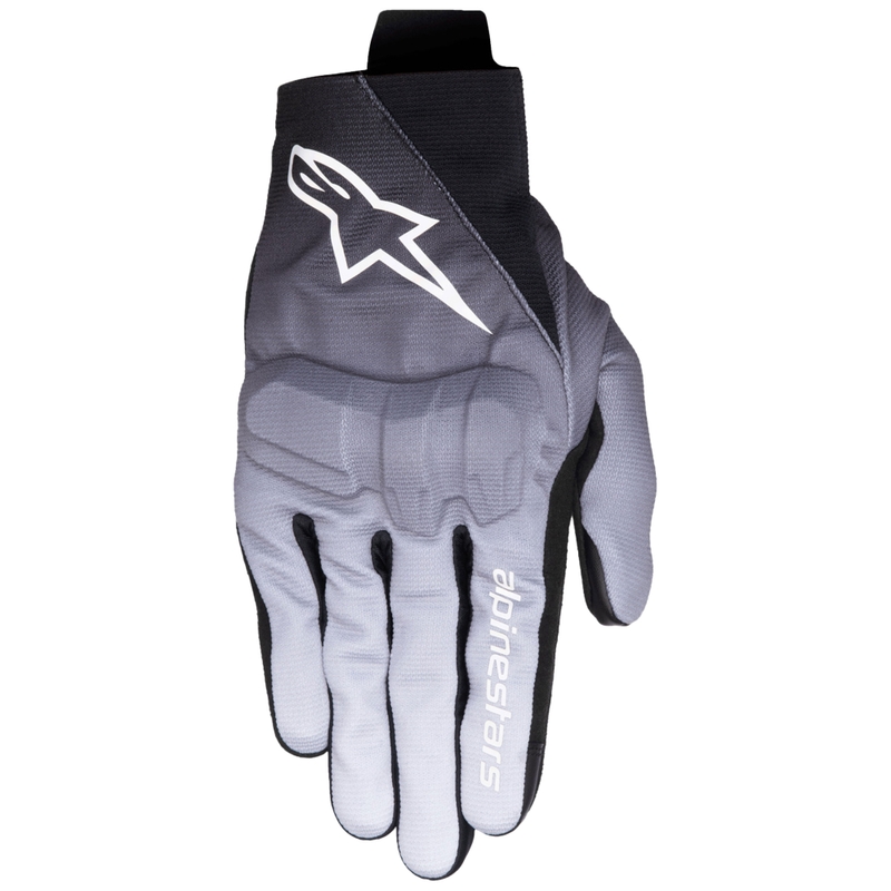Alpinestars Reef V2 motocikla cimdi pelēki-melni-balti