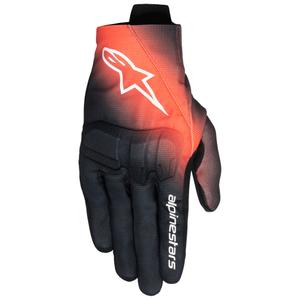 Alpinestars Reef V2 melni-fluo sarkani-balti motocikla cimdi