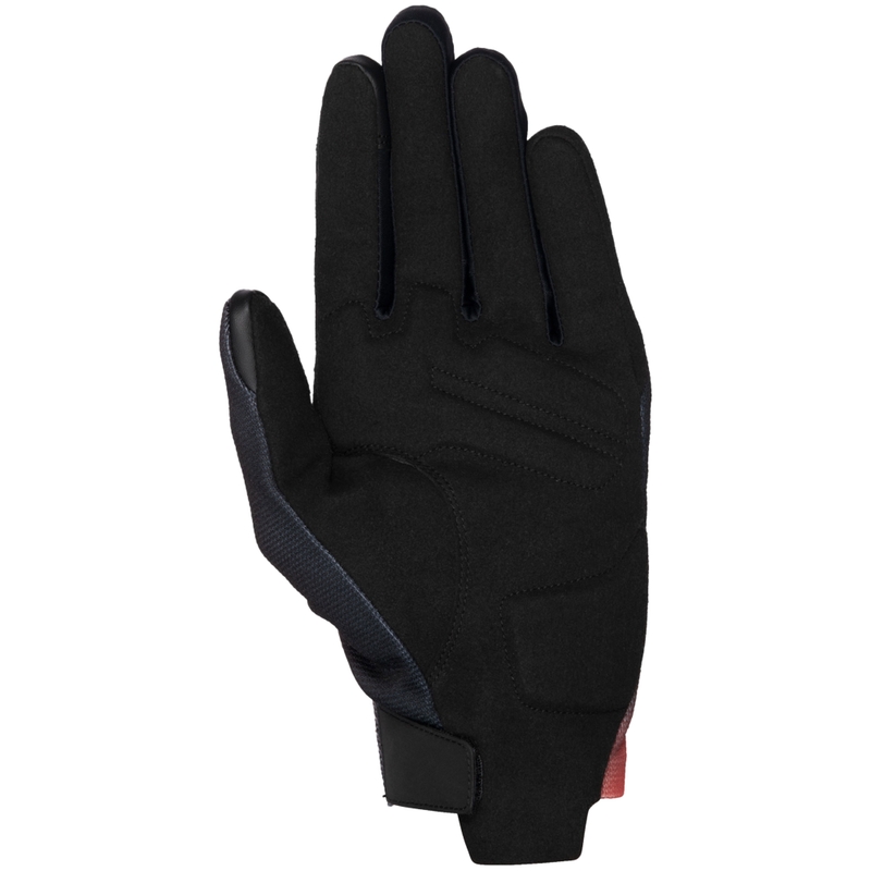 Alpinestars Reef V2 melni-fluo sarkani-balti motocikla cimdi