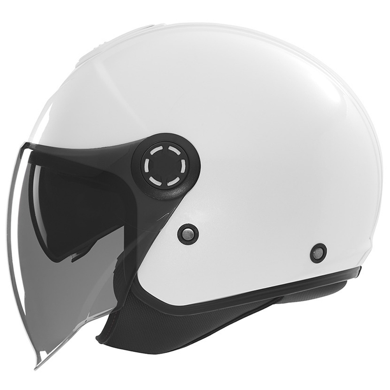 Atvērtā motociklu ķivere NOX N182 balta