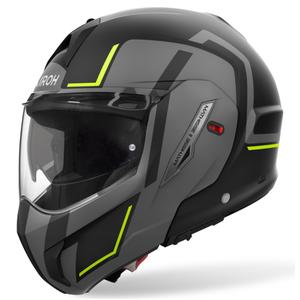 Flip-up motociklu ķivere Airoh Mathisse 2 Genius matēta dzeltena