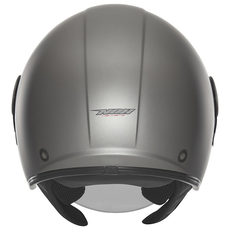 Atvērtā motociklu ķivere NOX N182 matēta titāna krāsā