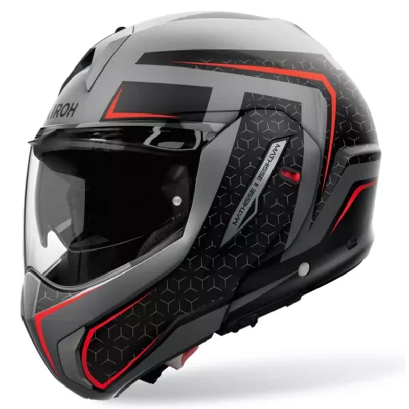 Airoh Mathisse 2 Magnet Matte pelēk-melni-arkana atvāžamā motocikla ķivere