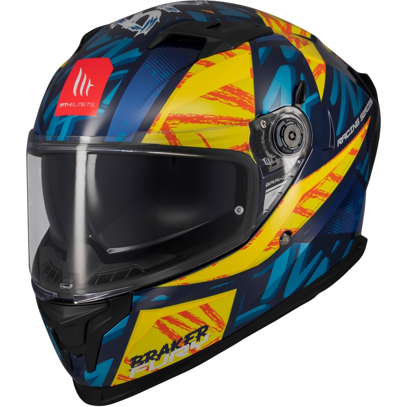 MT Braker SV Fury integrālā moto ķivere zili-dzeltena