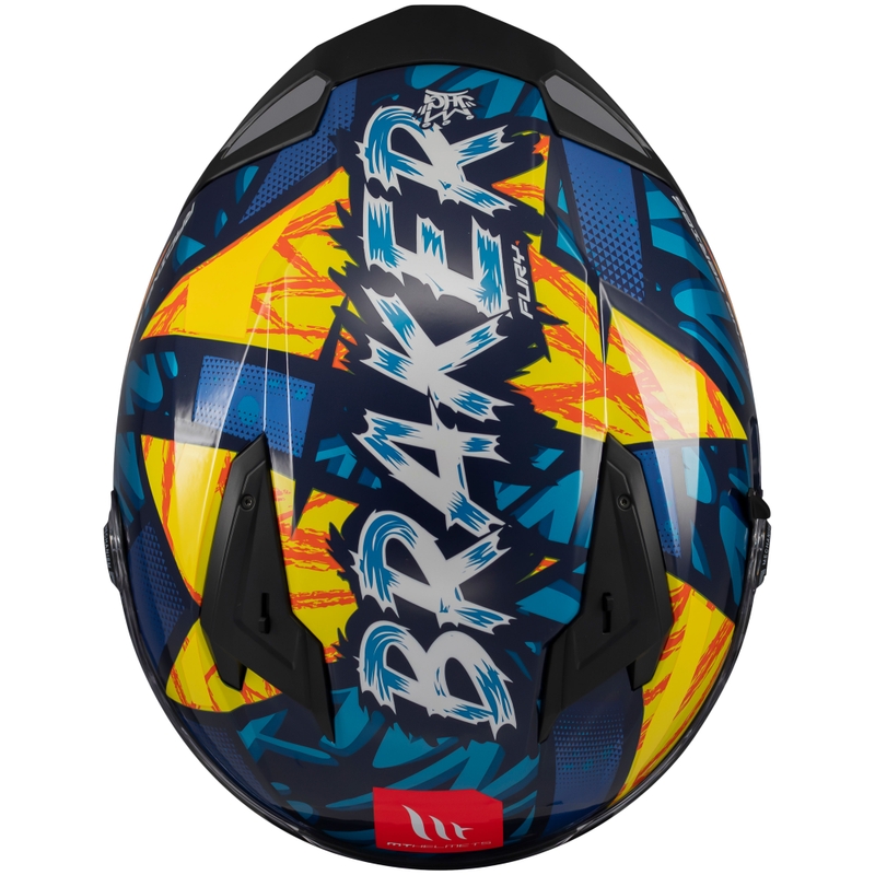 MT Braker SV Fury integrālā moto ķivere zili-dzeltena