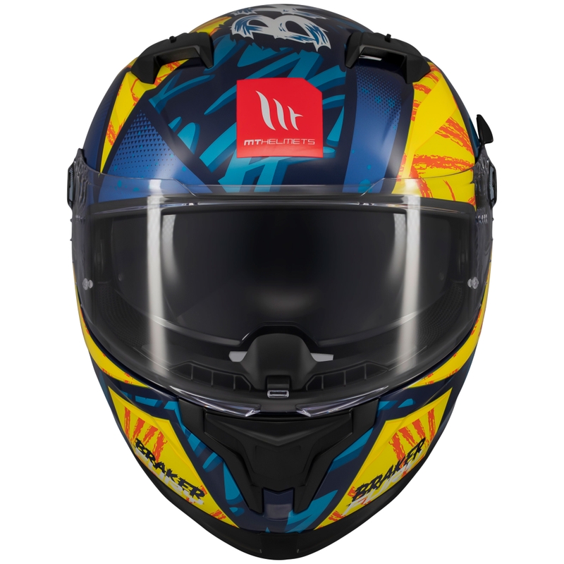 MT Braker SV Fury integrālā moto ķivere zili-dzeltena