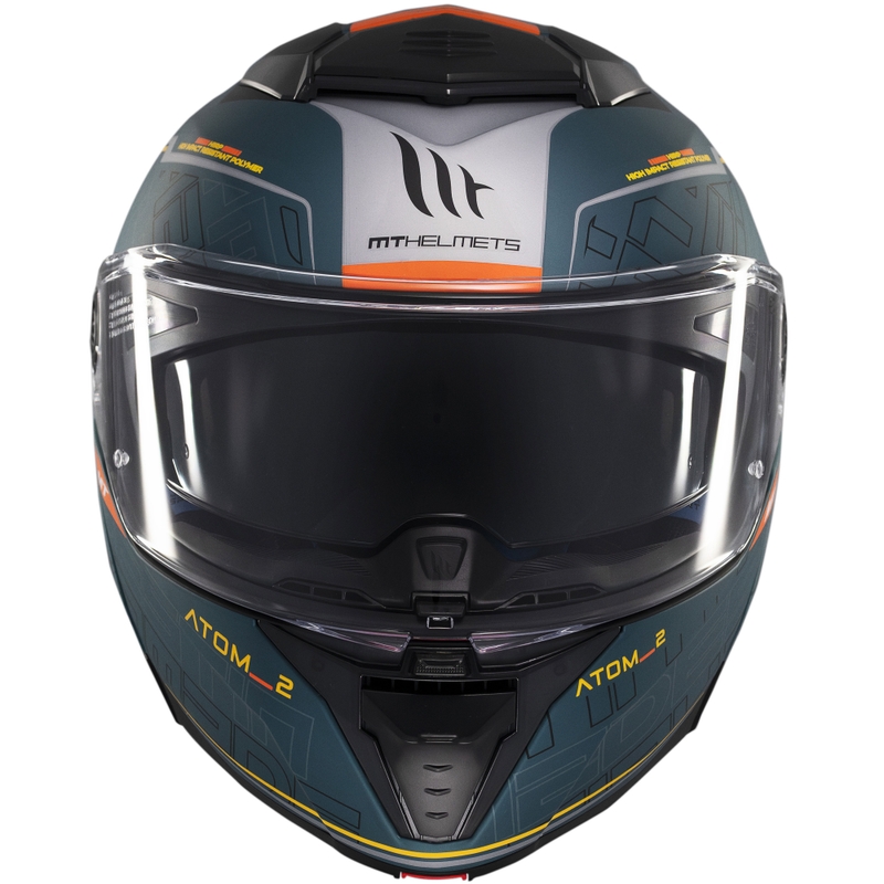 MT Atom 2 SV Destiny flip-up motociklu ķivere matēti zaļgani melna