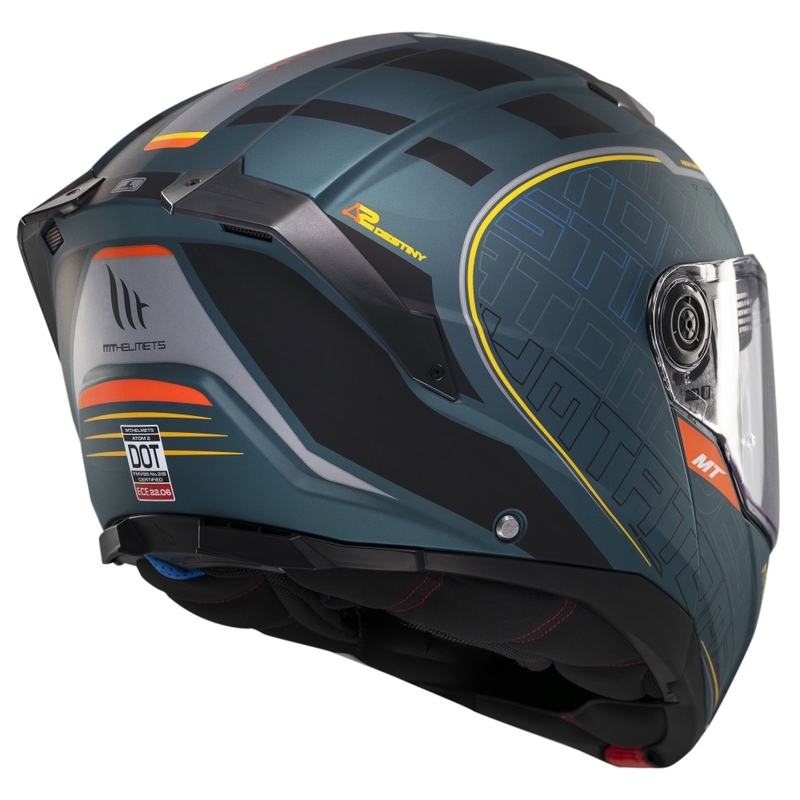 MT Atom 2 SV Destiny flip-up motociklu ķivere matēti zaļgani melna