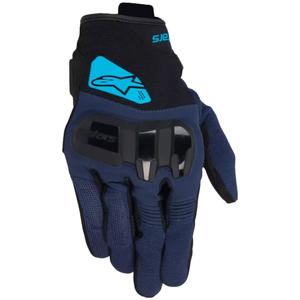 Alpinestars Chrome V2 Black-Blue-Light Blue Motocikla cimdi