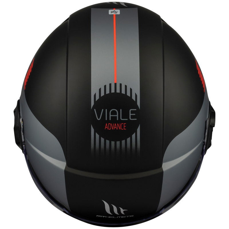 Otevřená helma na motorku MT Viale SV S Advance matná černo-šedá