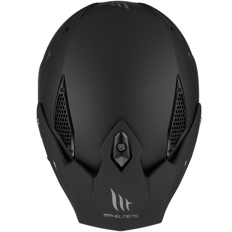 MT District SV Solid Open Trial motociklu ķivere matēts melns
