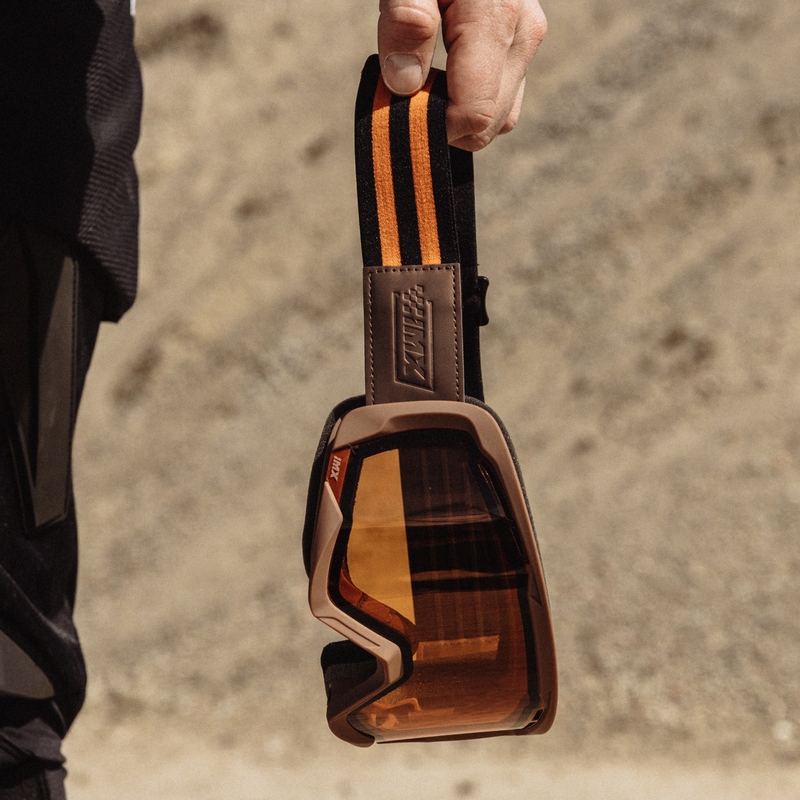 Motokrosa brilles iMX Endurance Rust brūni oranžas ar oranžu pleksi