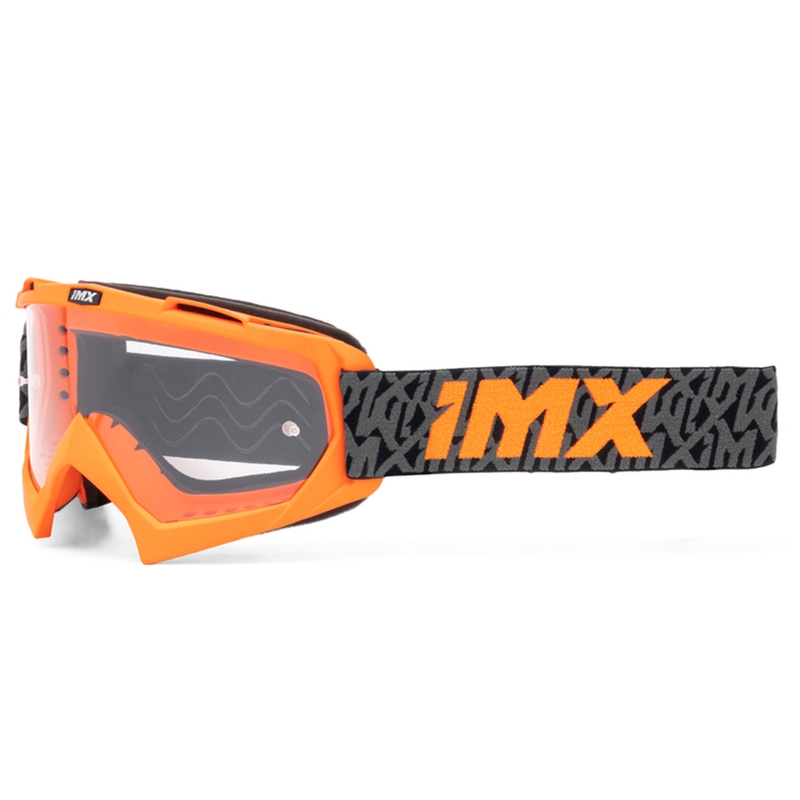 Motokrosa brilles iMX Mud oranži-pelēki-oranžas ar caurspīdīgu pleksi