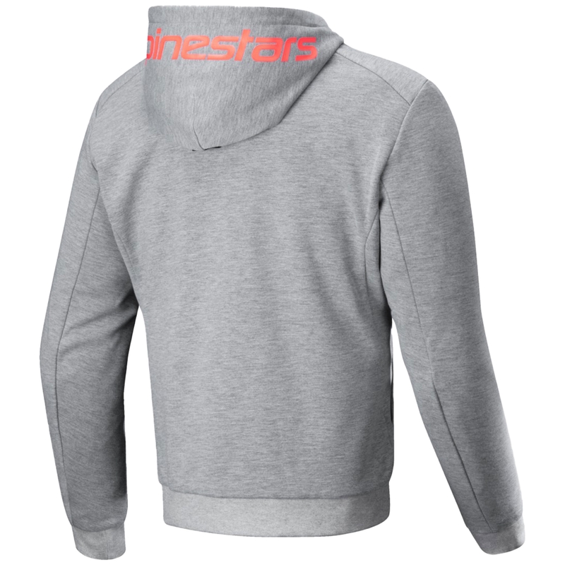 Alpinestars Chrome V2 Sport motocikla jaka ar kapuci pelēki oranžā krāsā
