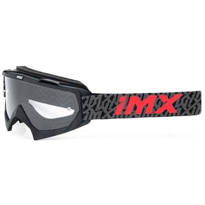 Motokrosa brilles iMX Mud black-grey-red ar caurspīdīgu pleksi