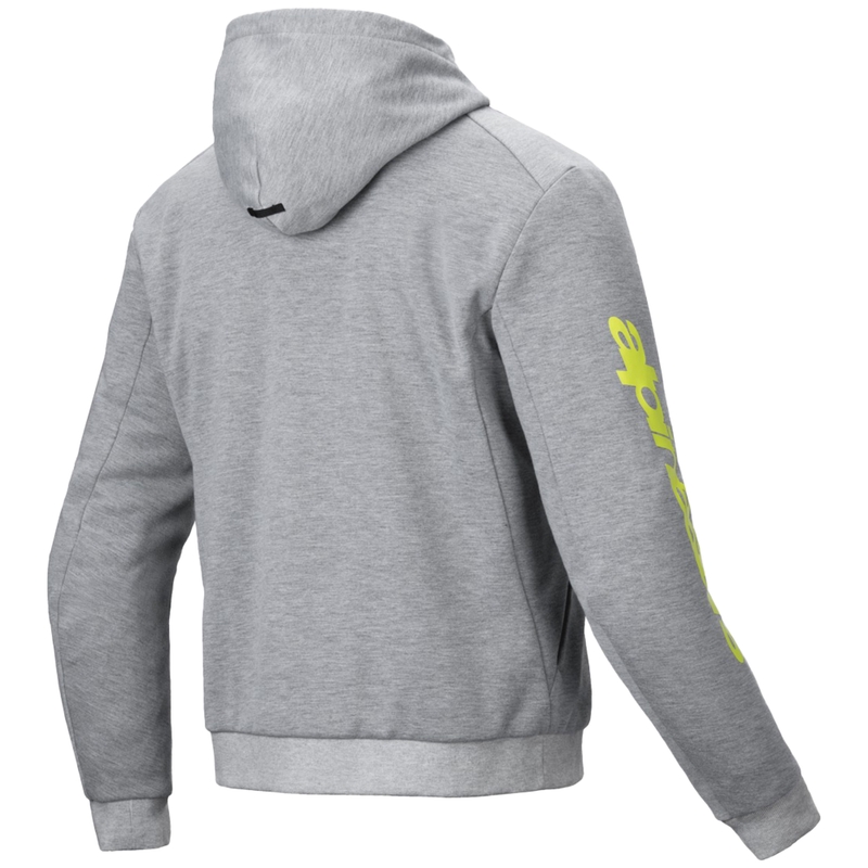 Alpinestars Chrome V2 Sport pelēka un dzeltena motocikla jaka ar kapuci