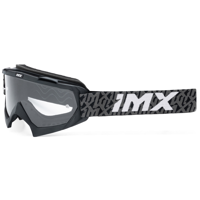 Motokrosa brilles iMX Mud melnas-pelēkas-baltas ar caurspīdīgu pleksi