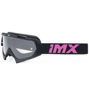 Motokrosa brilles iMX Mud melnas un rozā ar caurspīdīgu pleksi