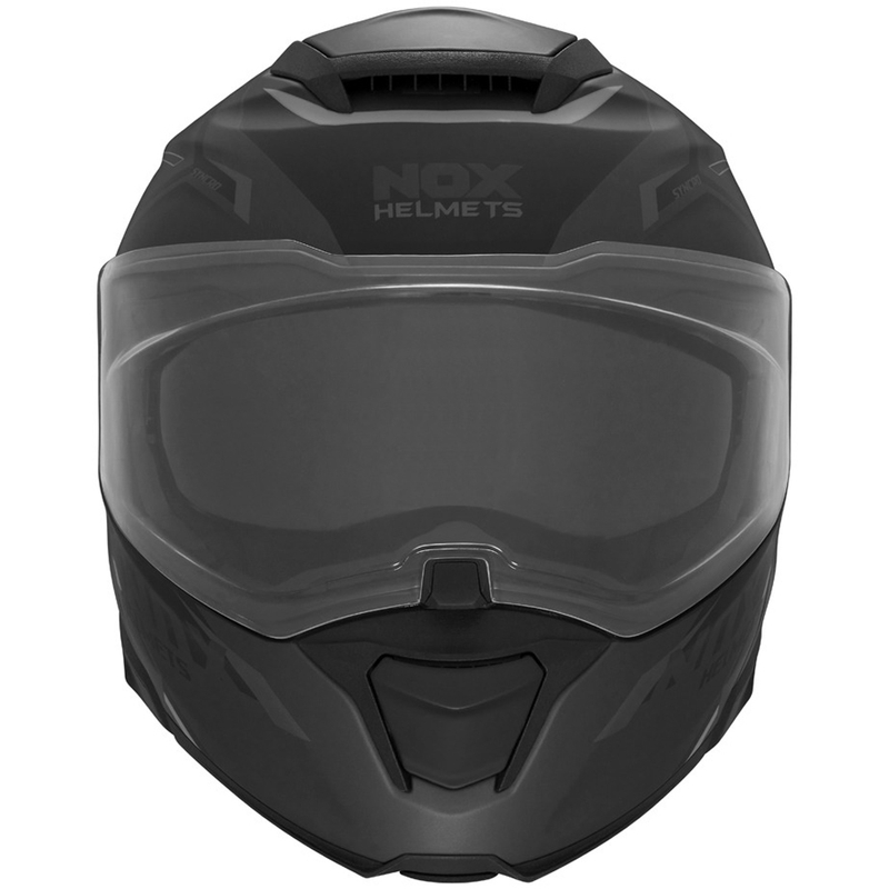 Atverama motocikla ķivere NOX N967 Synchro matēti melna-pelēka