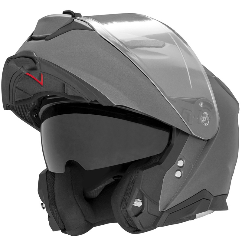 NOX N967 titāna flip-up motociklu ķivere